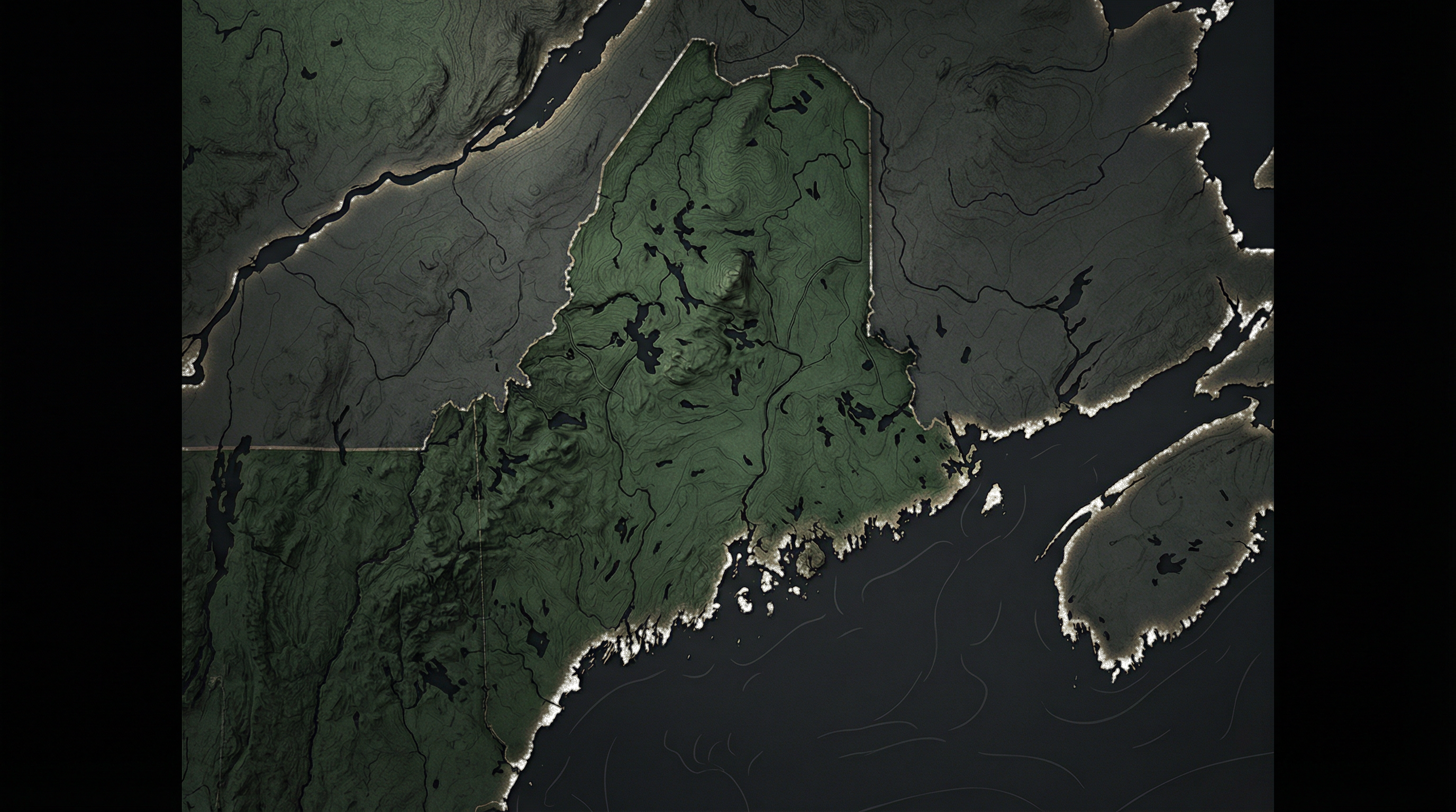 Maine Map Background